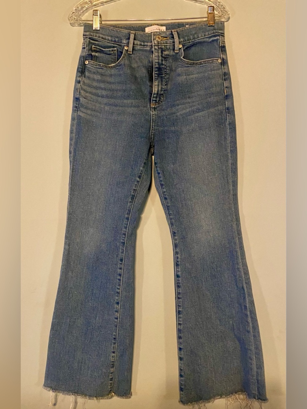 LOFT Medium Blue High-Rise Flare Jeans
